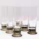 Set of Six Smoked Glass Beer Glasses by Rosenthal, 1970s