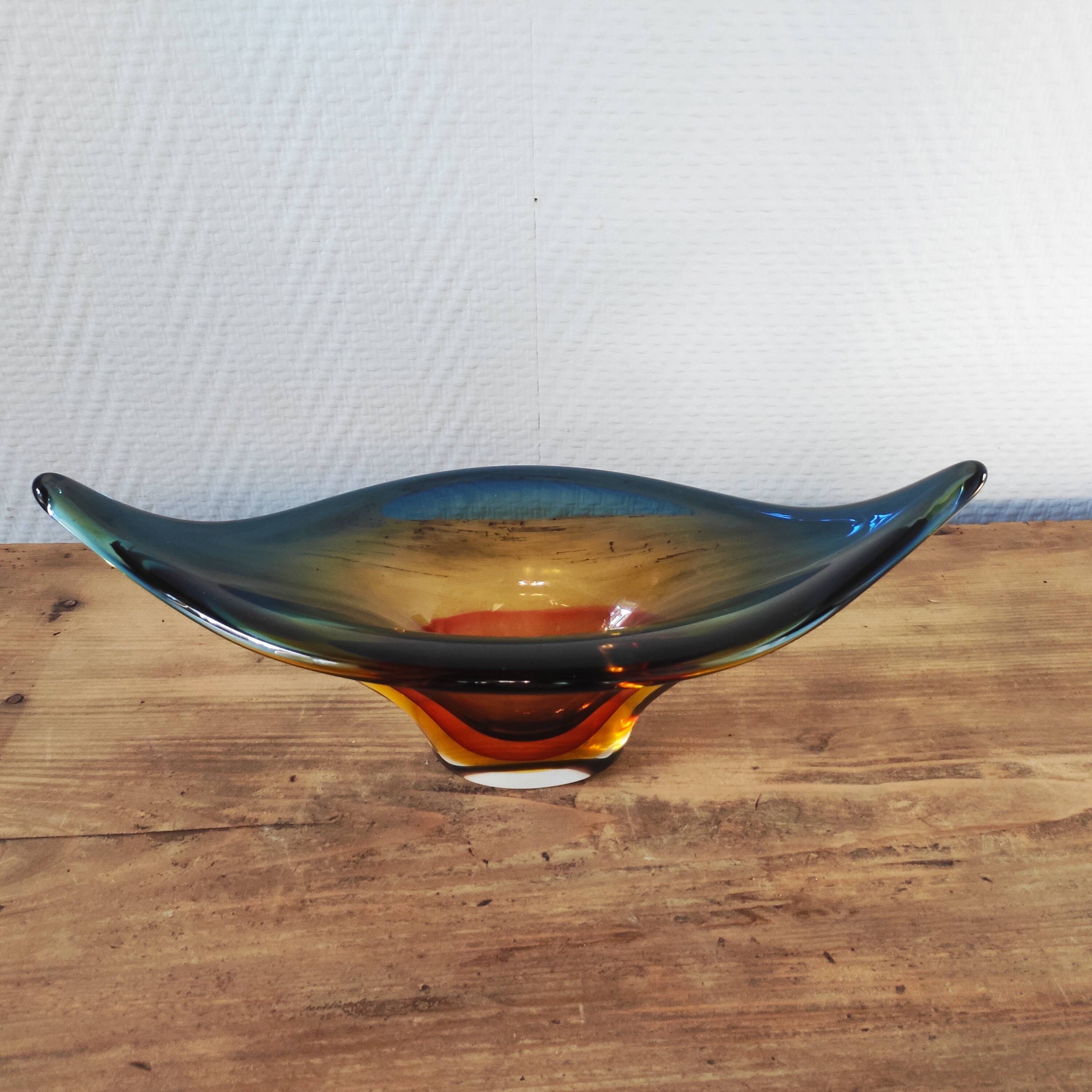 Murano glass cup Sommerso Italy 1960