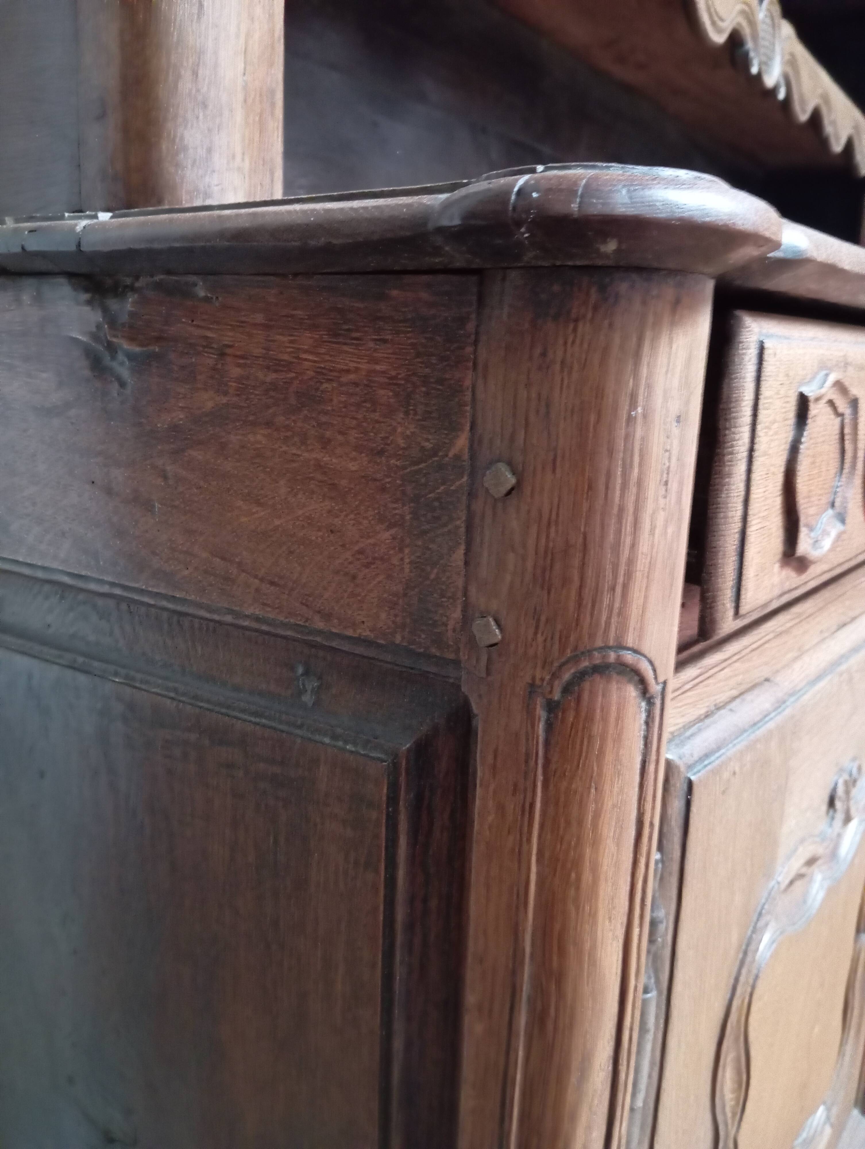 18th century oak three-door dresser