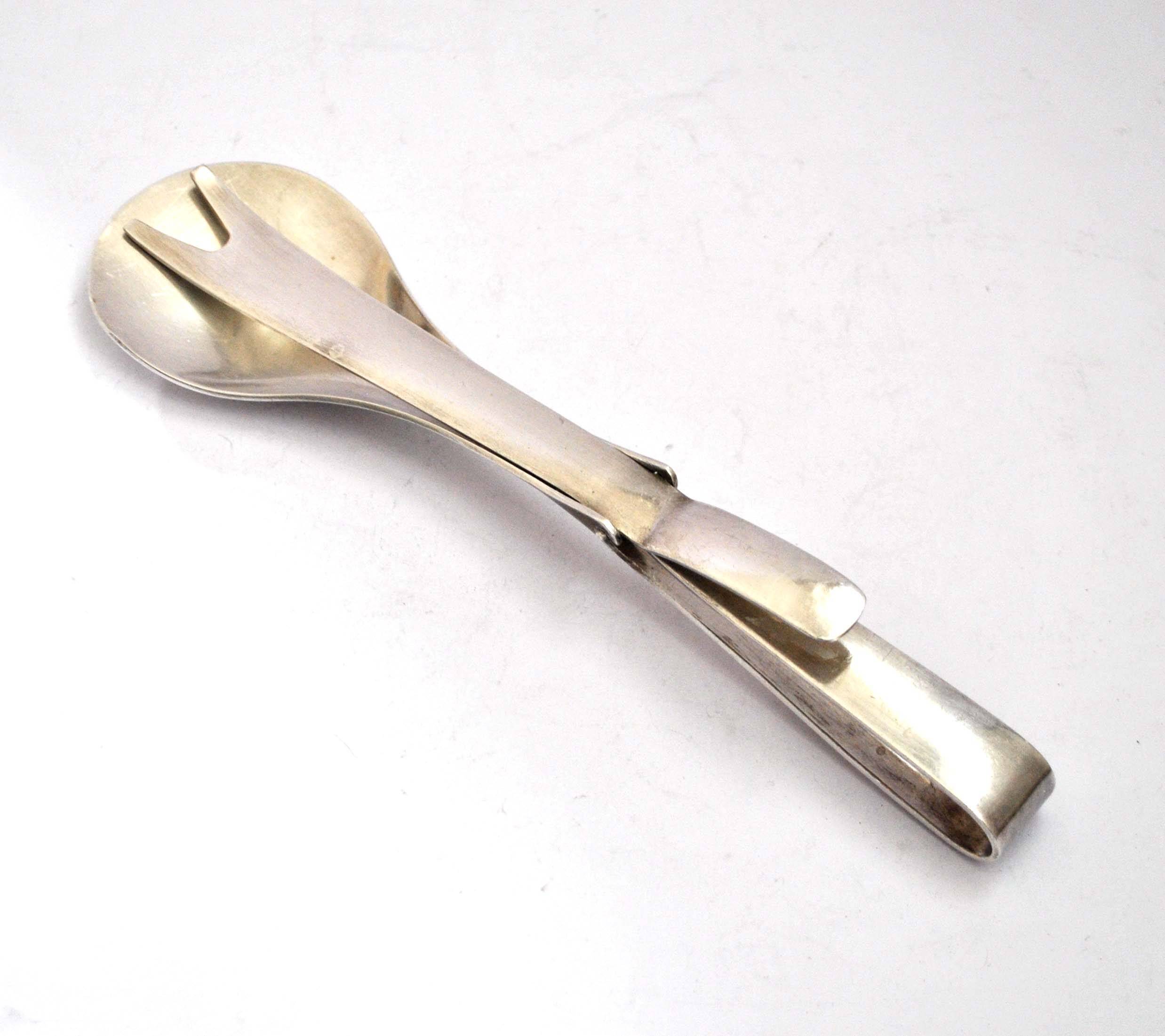 Vintage silver-plated serving tongs GULDEN - Hospitality goldsmithing