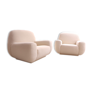 Paire de fauteuils italiens