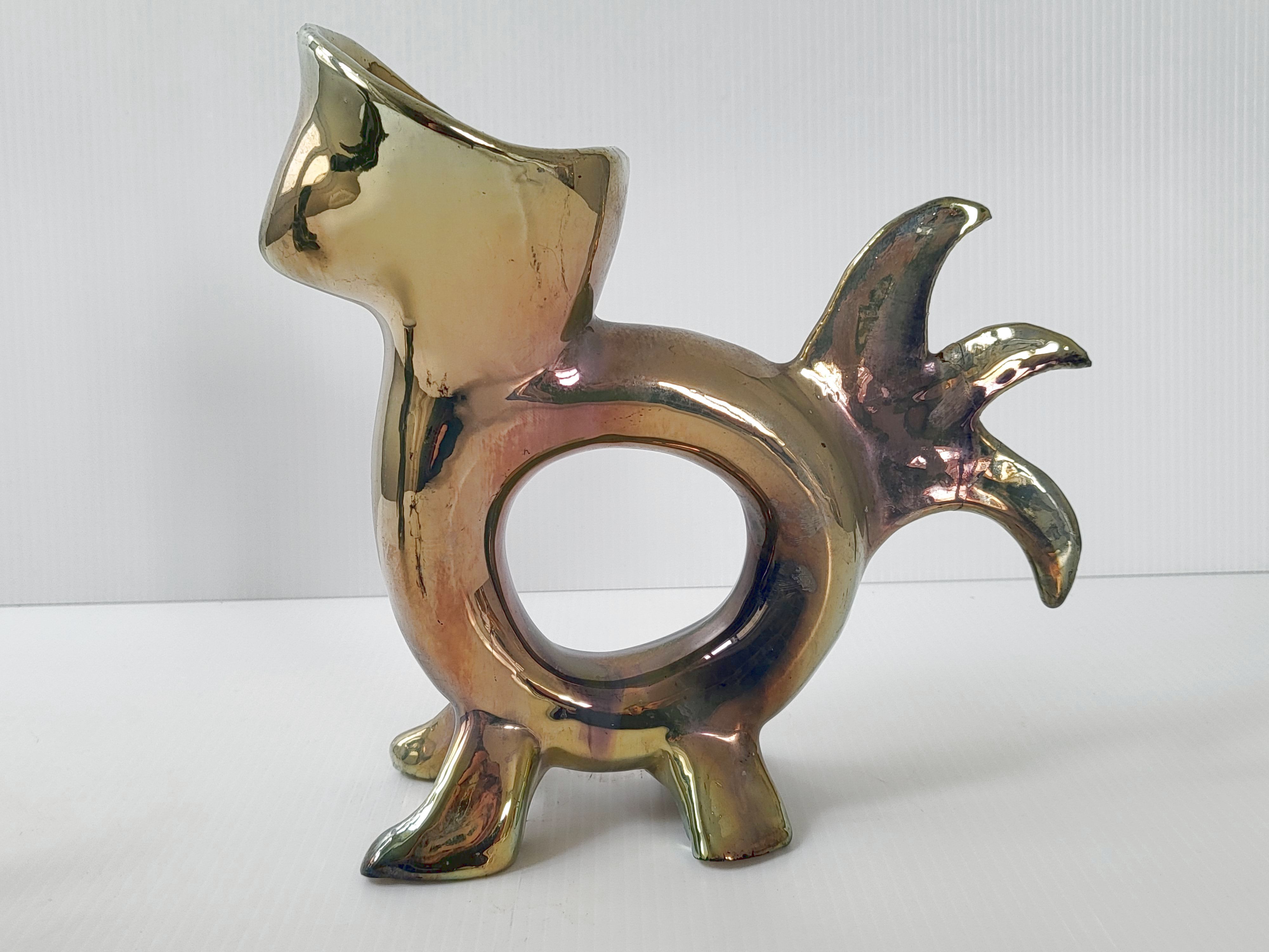 Pair of vintage zoomorphic vases