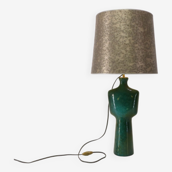 Green glazed ceramic lamp Jozef Franko 1960