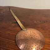 Copper and brass skimmer ladle from the 50s