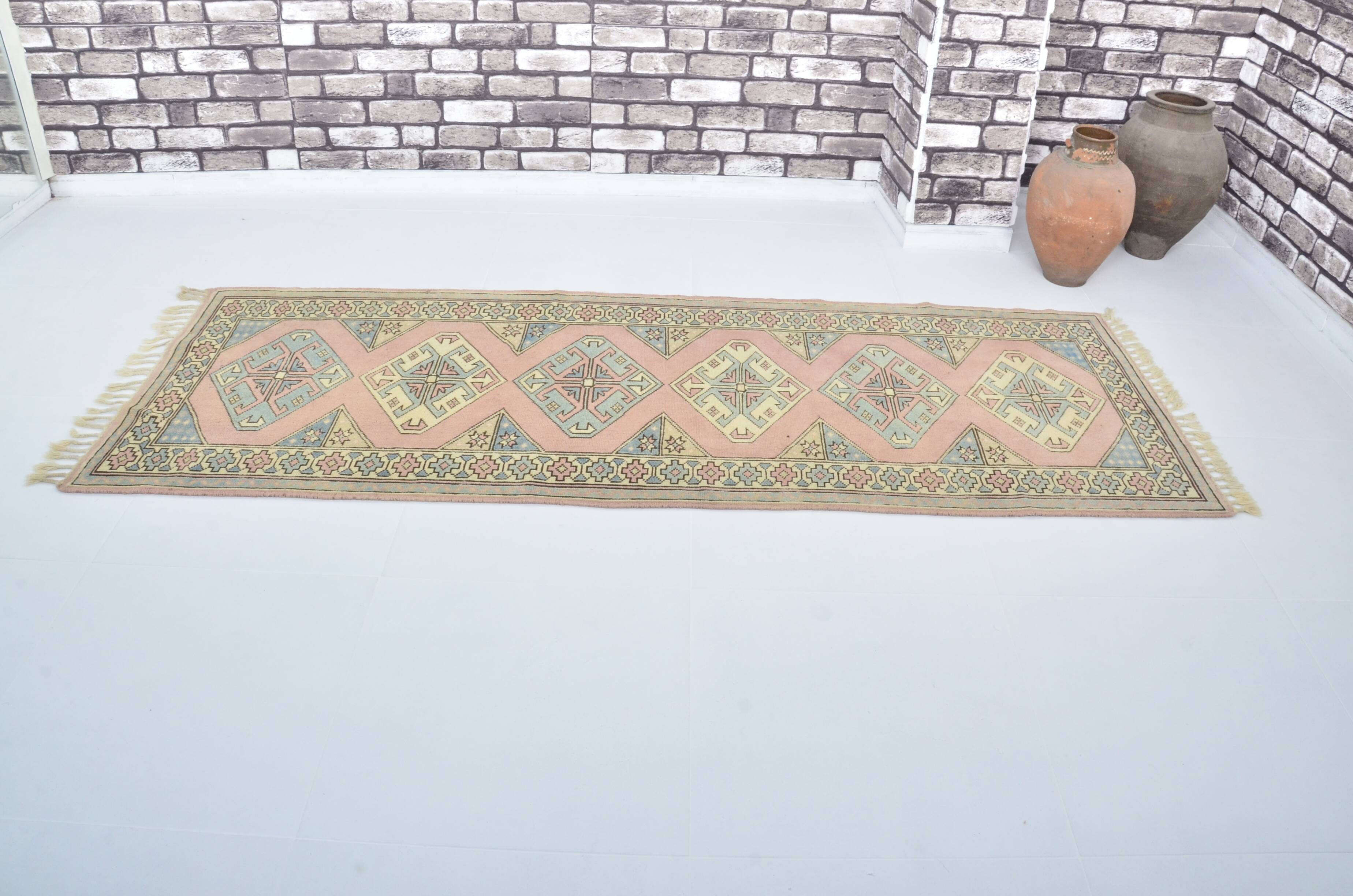 Pink & Turqouise Vintage Hallway Runner sku 3292