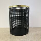 Mid century design perforated metal basket / bin , 1970s