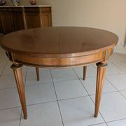 Table (diameter 110) Louis XVI style cherry wood