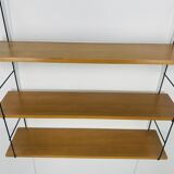 Wooden and metal string shelf, 1960s