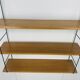 Wooden and metal string shelf, 1960s