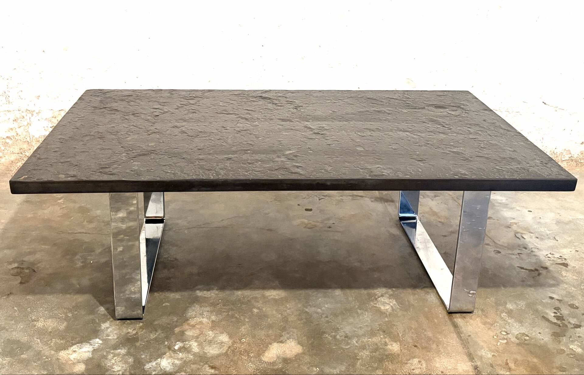Oil shale natural stone coffee table by Studio Draenert