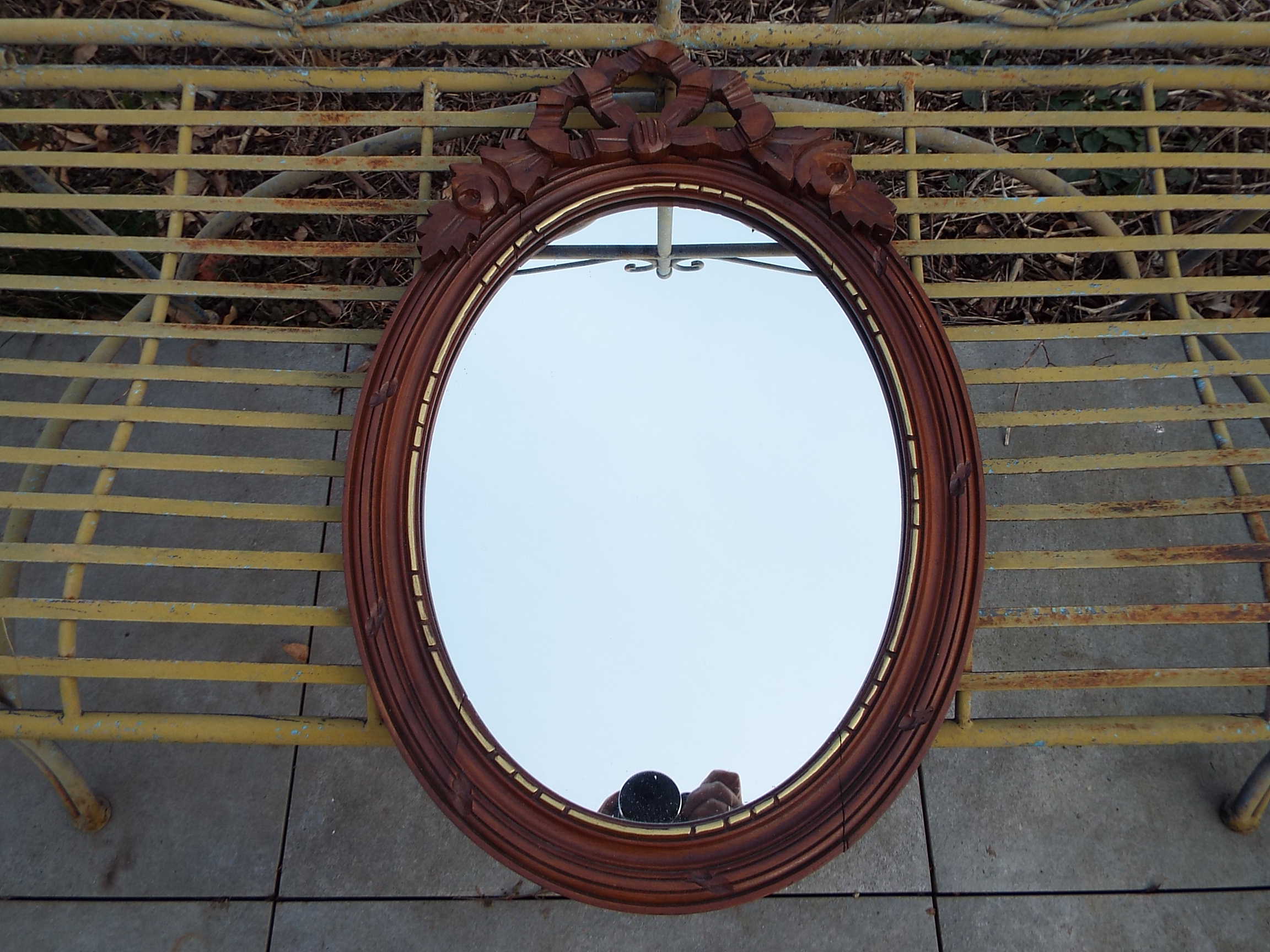 Oval wooden mirror Louis XVI style 54cmx37cm
