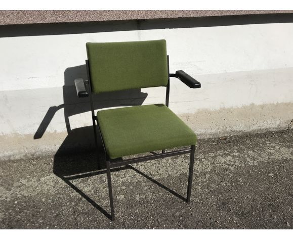 Series of 4 armchairs - modern - vintage - feet metal - 1960