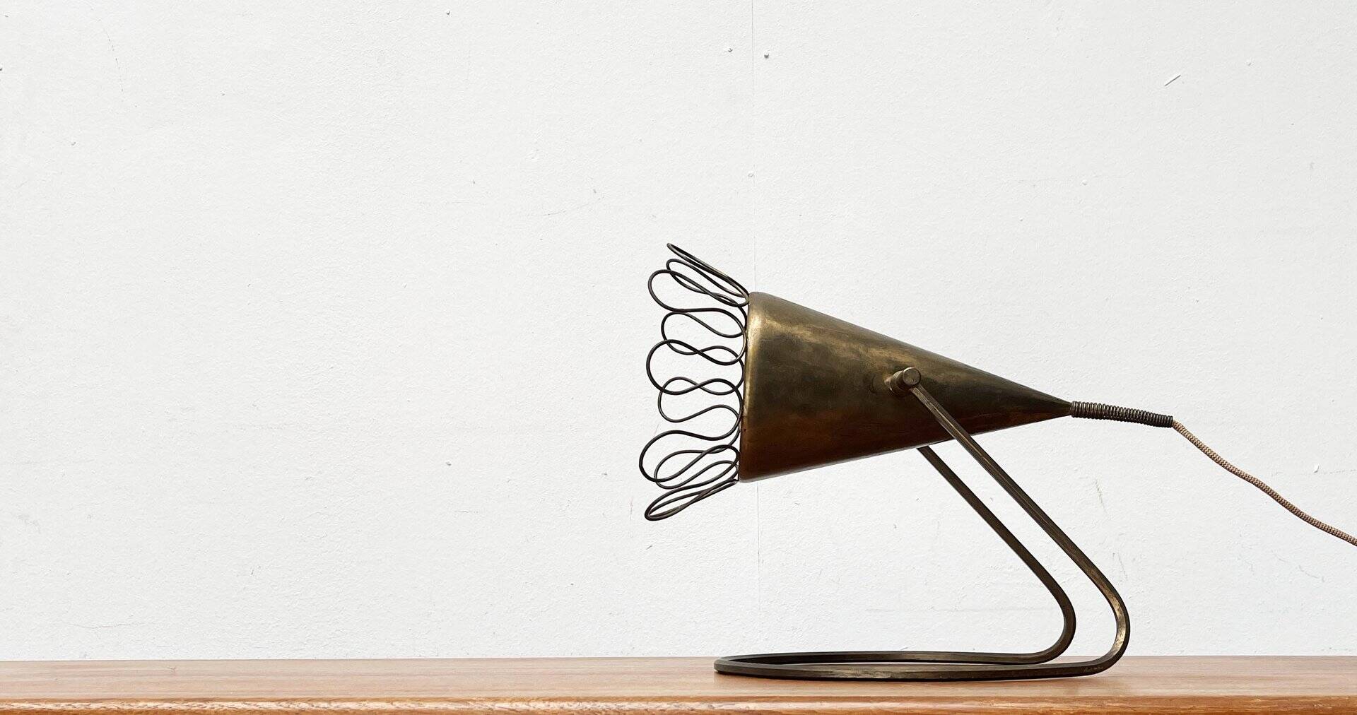 Mid-century German brass table lamp or floor lamp from the 1950s.