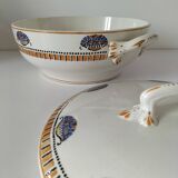 Art Deco Longwy earthenware soup tureen