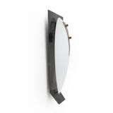 Vintage wall sconces in opaline glass and brass, 1950s, set of 2.