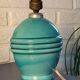 Pied de lampe boule turquoise