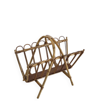 Rattan magazine rack