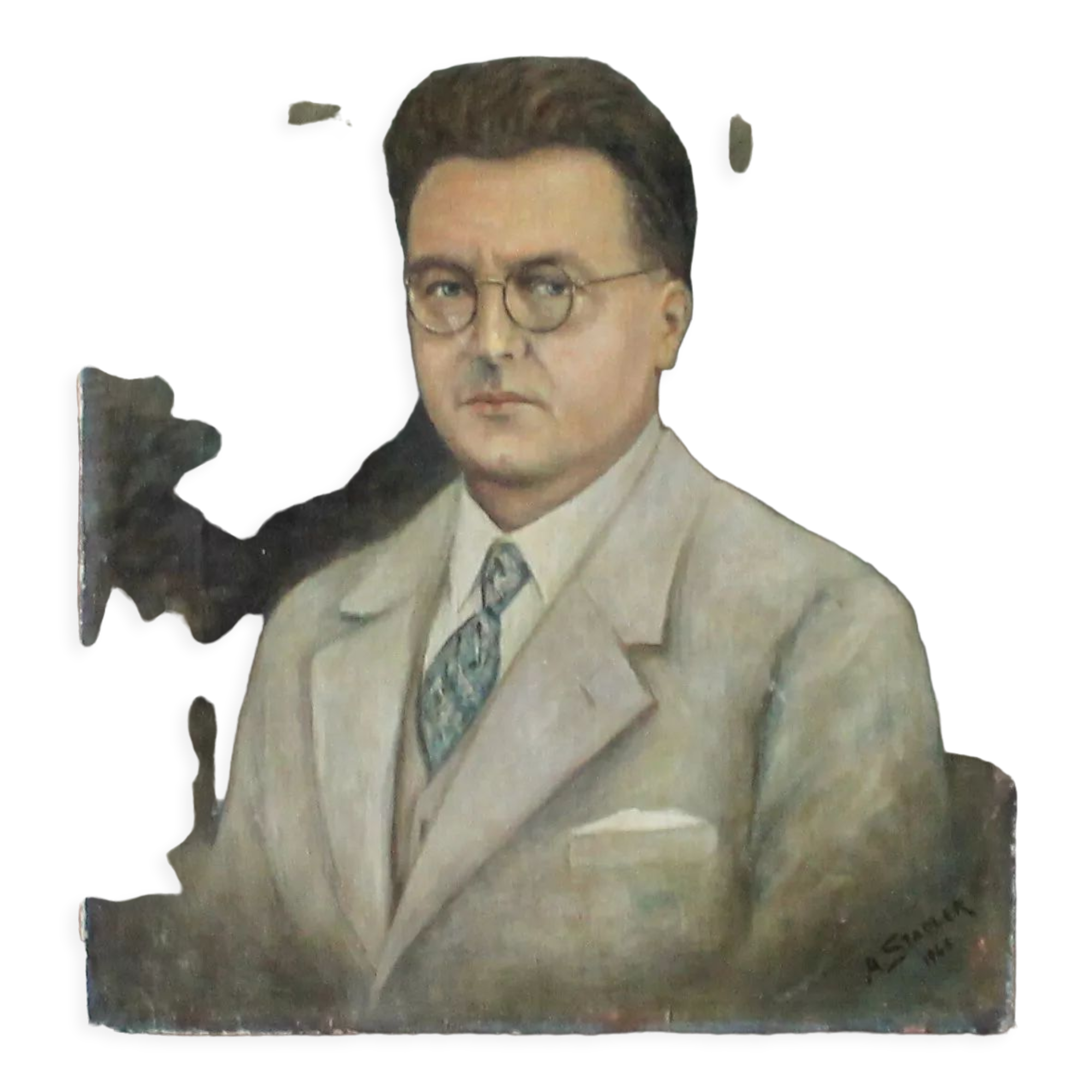 Portrait signé A. Stadler de 1946