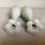 Pair of bowling pin-shaped single-flower vases