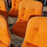 Set of 4 vintage Steelcase Strafor office chairs by Randall Buck.