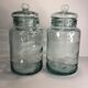 Pair of glass jars