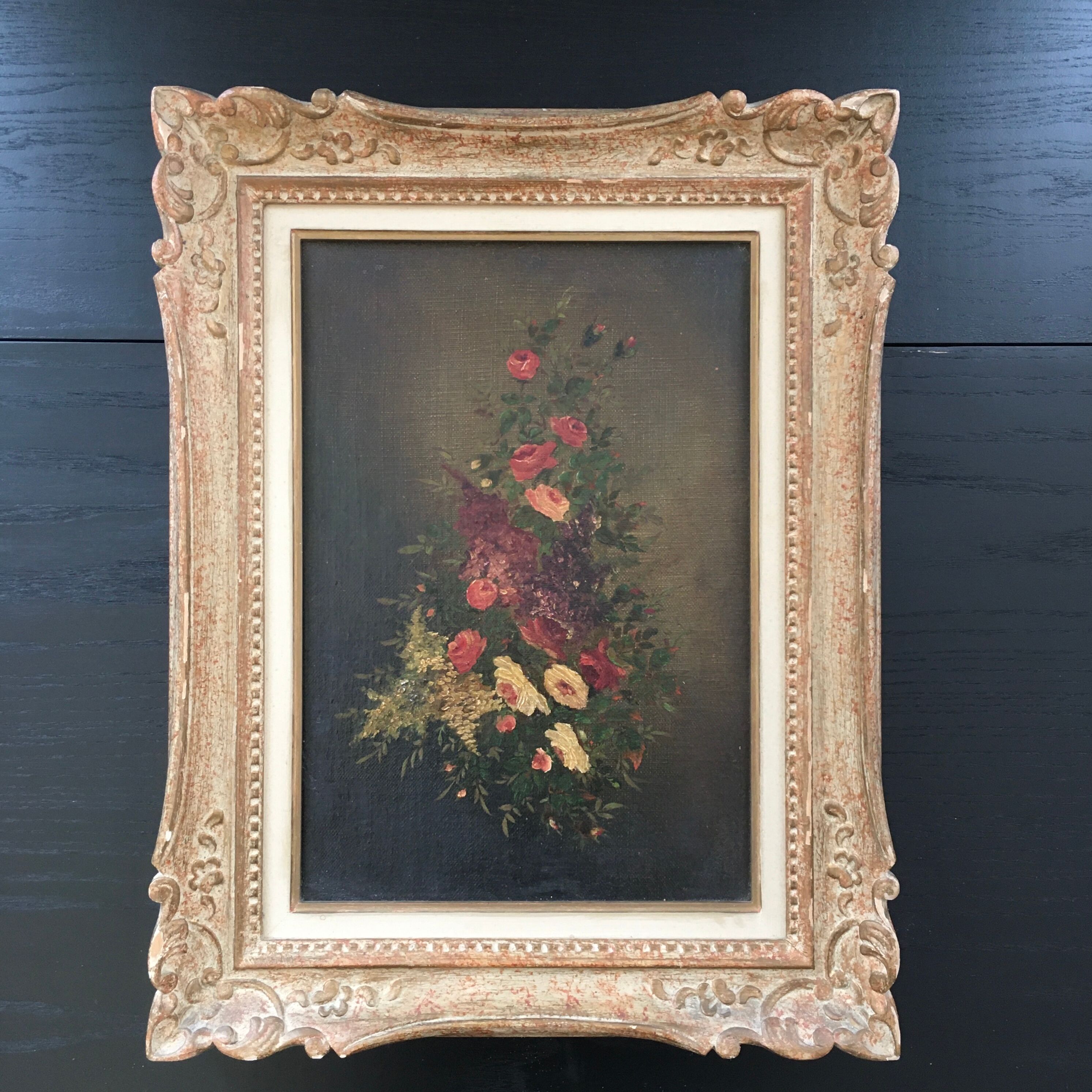 Ancient painting sheaf of flowers