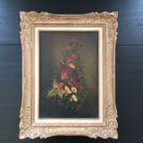 Tableau ancien gerbe de fleurs