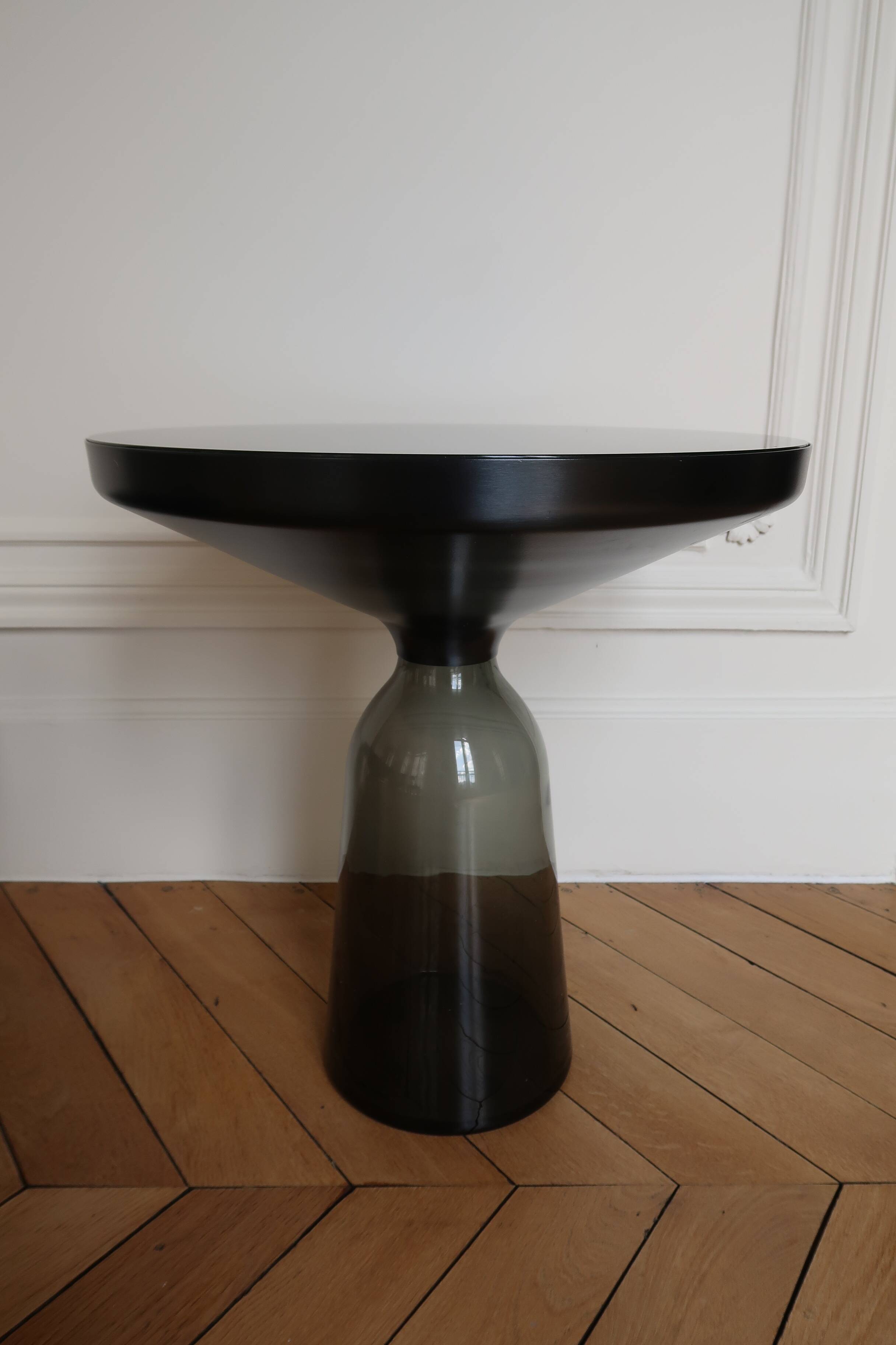 ClassiCon Bell Coffee Table – Smoked Glass / Black Top