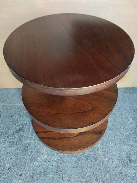 Table Gueridon art deco palissandre 3 niveaux