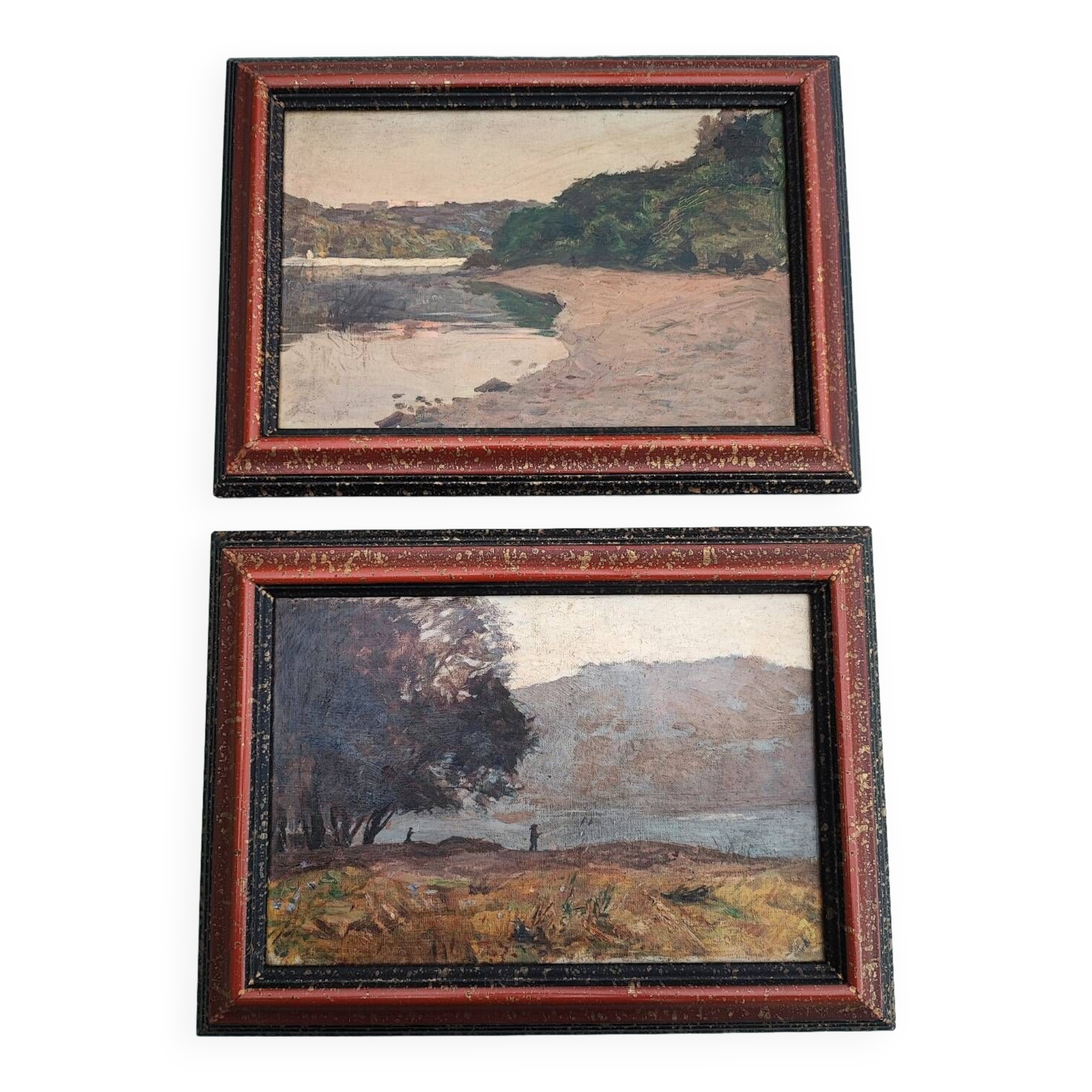 Paire de peintures - paysages