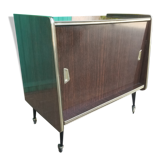 Meuble bar vintage à façade tournante- Années 60/70