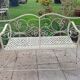Wrought iron garden bench
