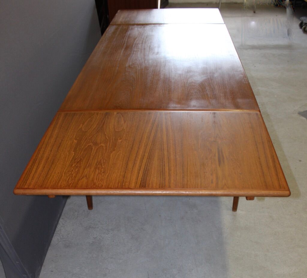Danish Dining Room Table By Ejvind A. Johansson In Teak Around 1960