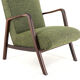 Knicos Armchair in Wengé with Green Upholstery | very rare dutch design