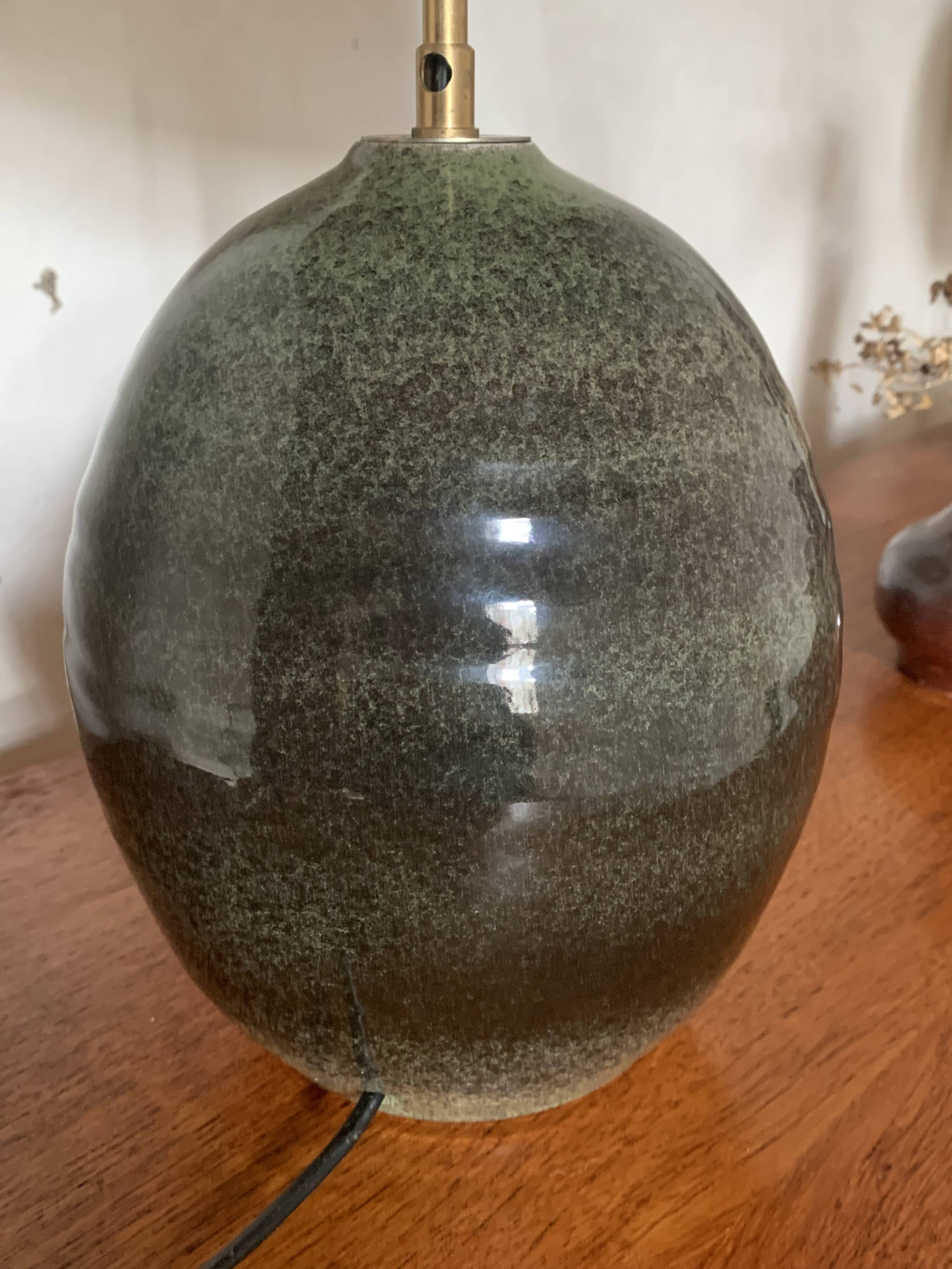 Vintage ceramic table lamp signed