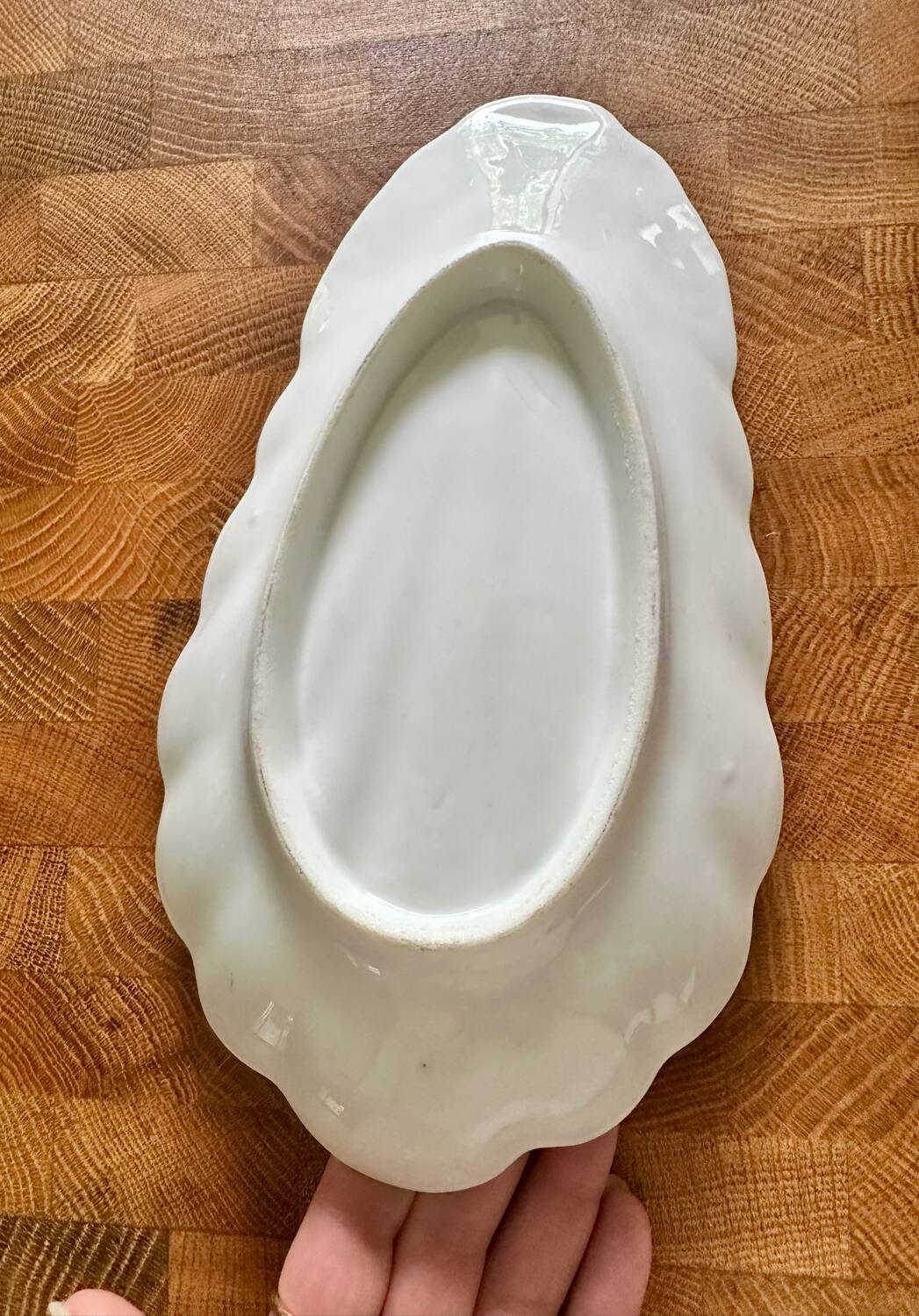 Old 19th century white dish