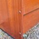 Commode rangement chaussures petit meuble à clapet vintage placage boi