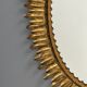 Midcentury bohemian Hollywood Regency Spanish gilt metal sun mirror, 1960s