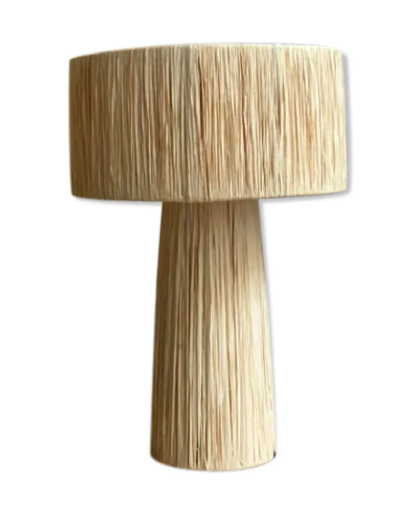 Minimalist S-size raffia-sized bedside lamp