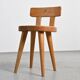 Pair of pine chairs by Christian Durupt, Méribel 1960
