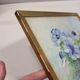 20th-century watercolor painting signed Carré-Tison, Bouquet of blue flowers