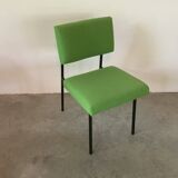 Restored 1901 chair Tonus green, Guermonprez 1959