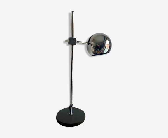 Lampe de table chromée allemande du personnel, années 1970