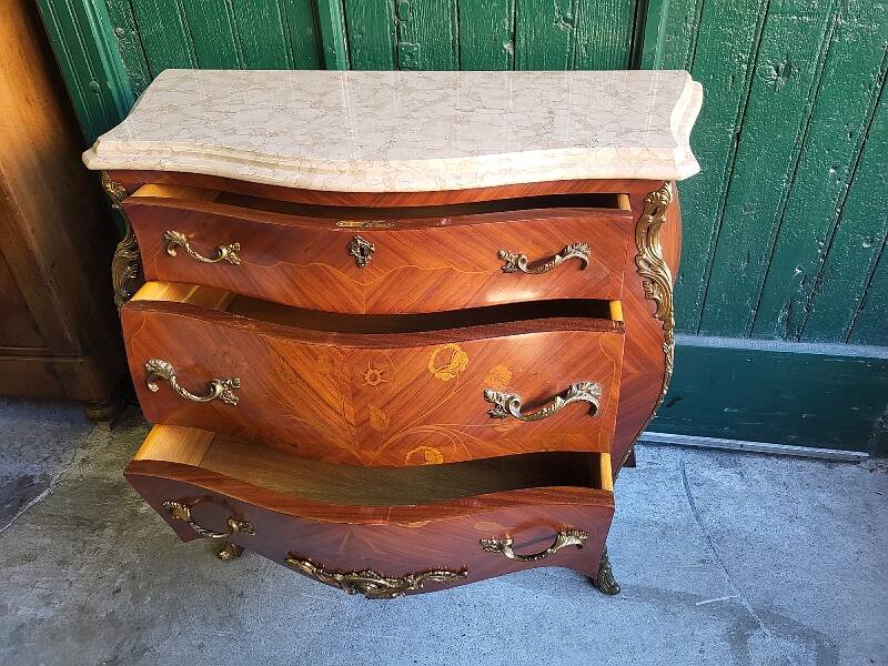 petite commode en bois de rose 3 tiroirs