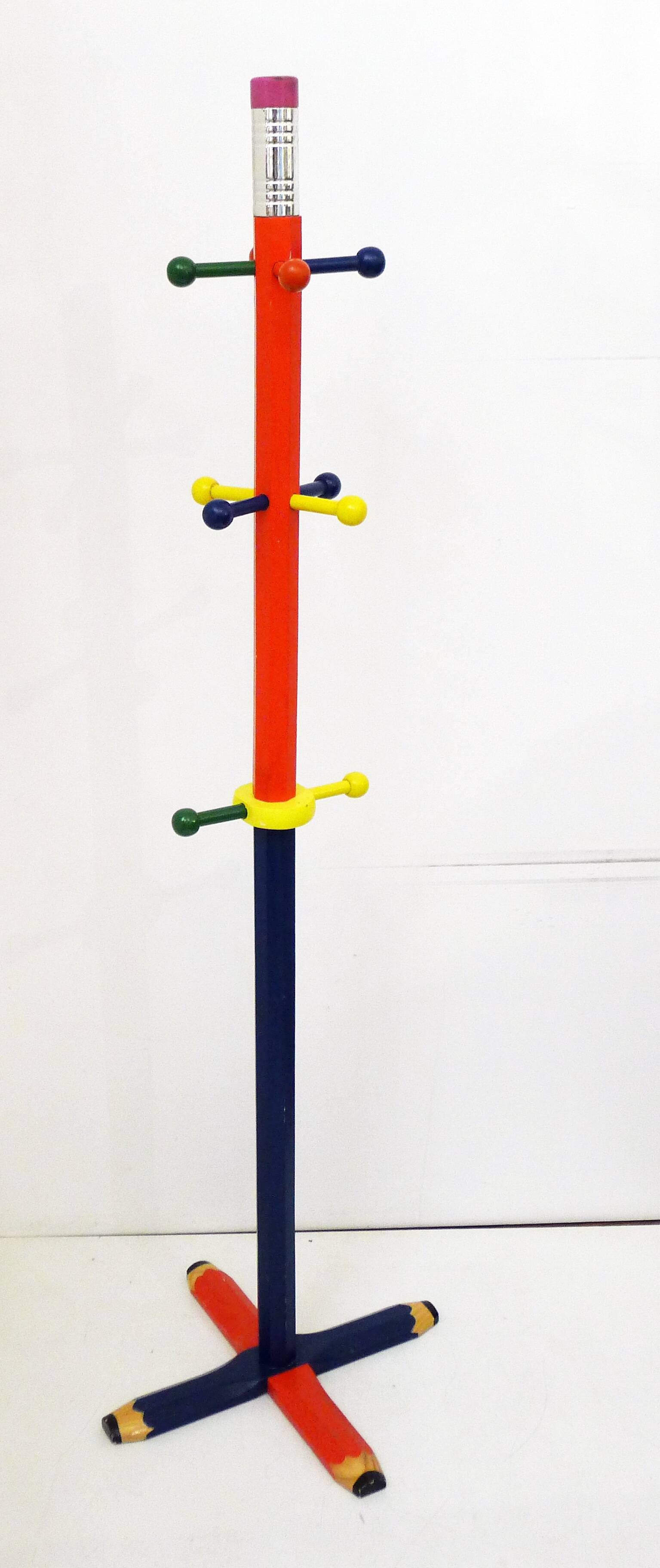 Coat rack colored pencil