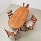 Rare Dining Set by Bas van Pelt for My Home Netherlands 1940s