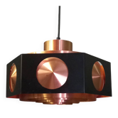 Vintage Space Age copper ceiling lamp by Birger Hammerstad