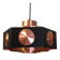 Vintage Space Age copper ceiling lamp by Birger Hammerstad