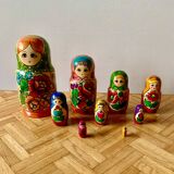 Matryoshka - Series of 9 vintage Russian dolls