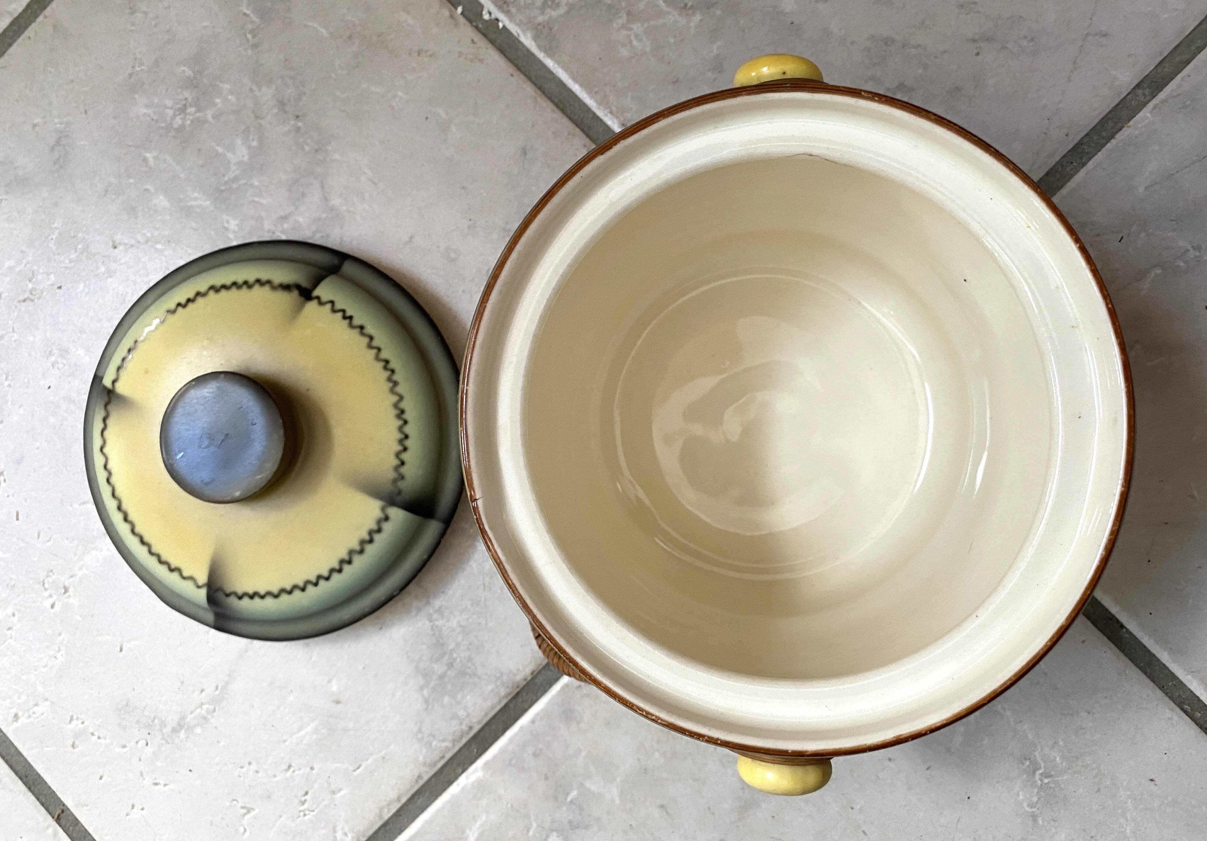Art deco ceramic candy or cookie jar